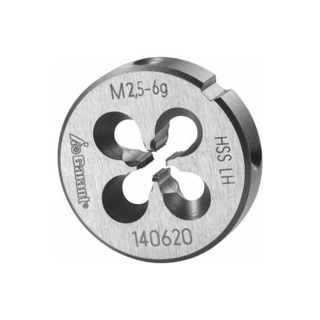 Garant M2.5X0.45 HSS Round Die, Left-Hand, Closed/Pre-Slit Form 140620 M2,5